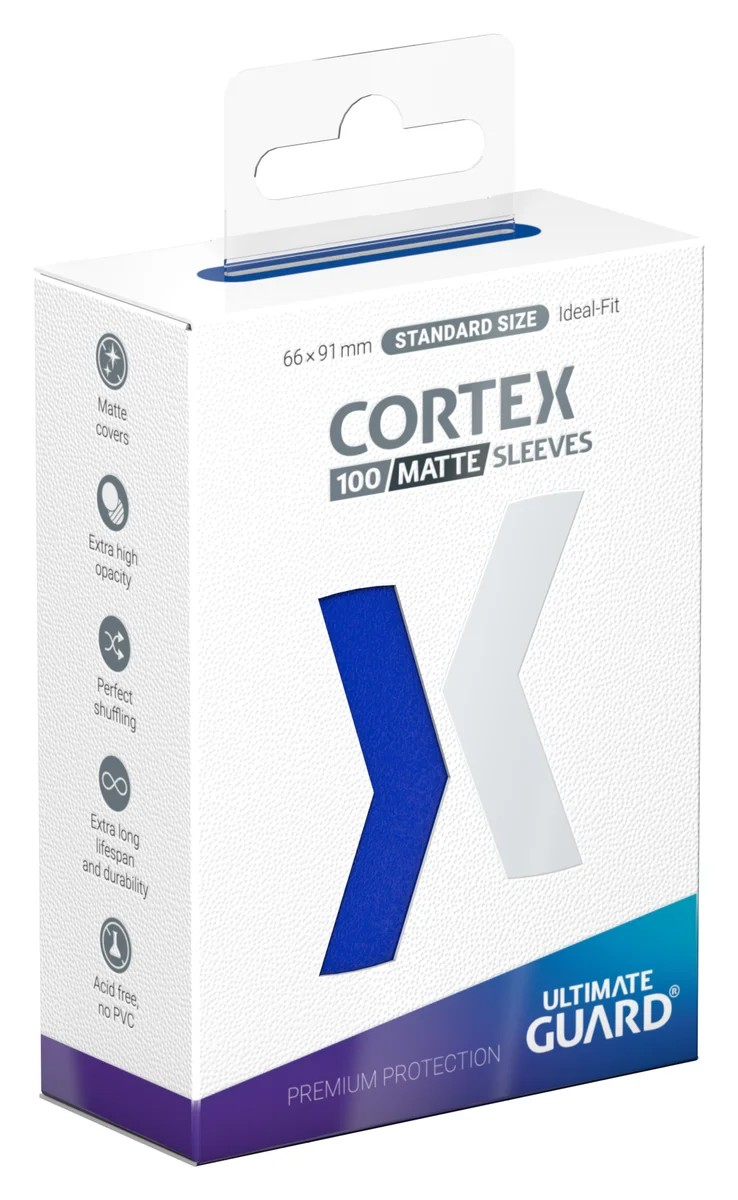 Ultimate Guard Cortex Matte Standard Sleeves - Blue (100-Pack)