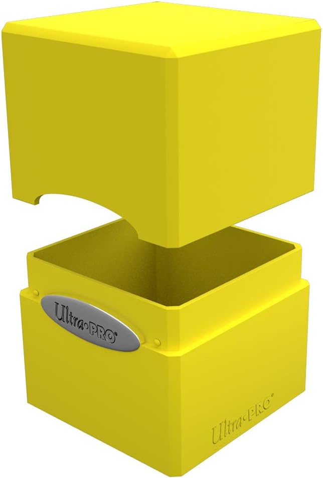 SATIN CUBE DECK BOX ULTRA PRO- LEMON YELLOW