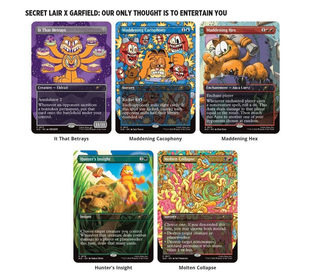 Secret Lair x Garfield: Our Only Thought Is to Entertain You