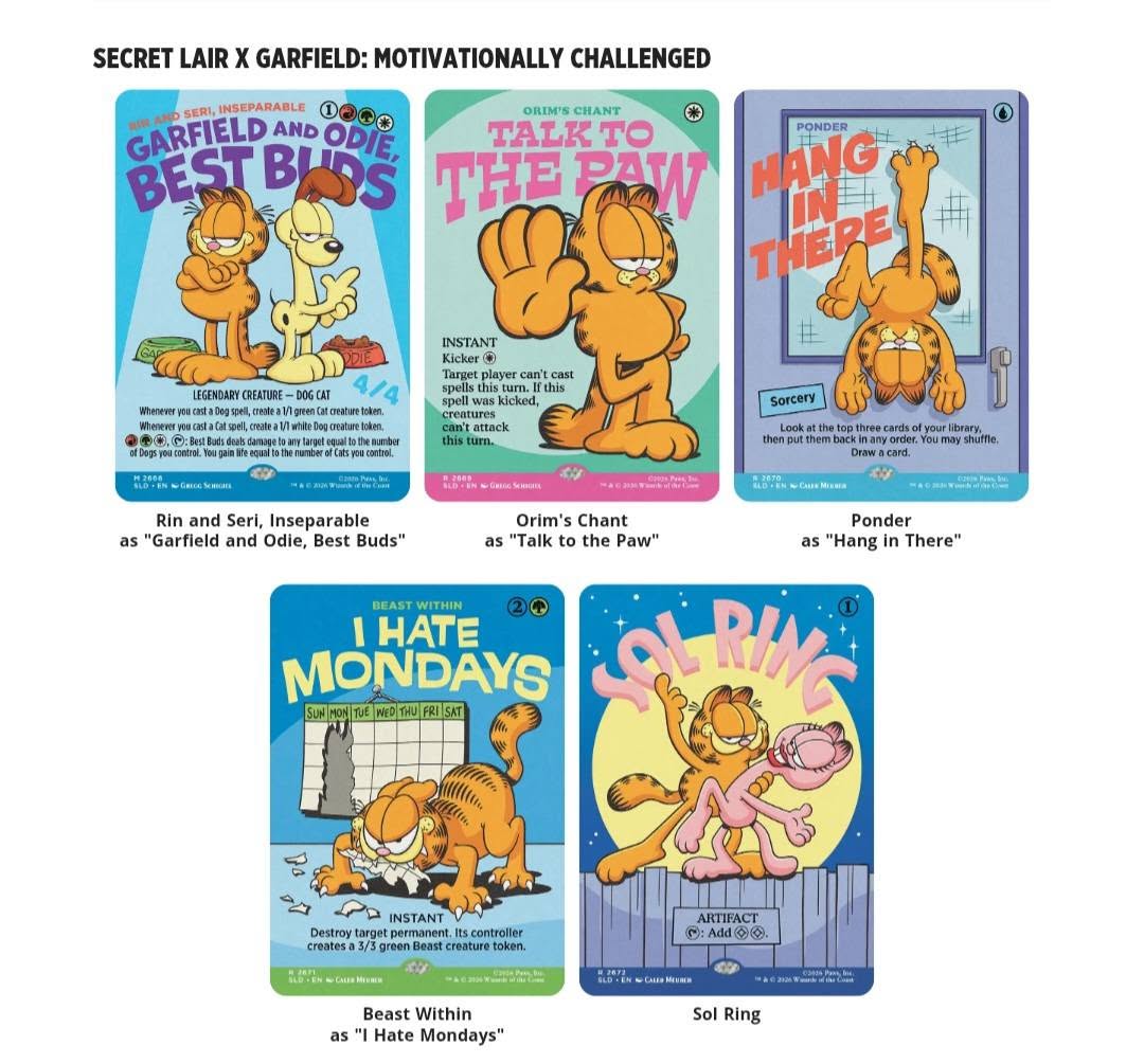 Secret Lair x Garfield: Motivationally Challenged