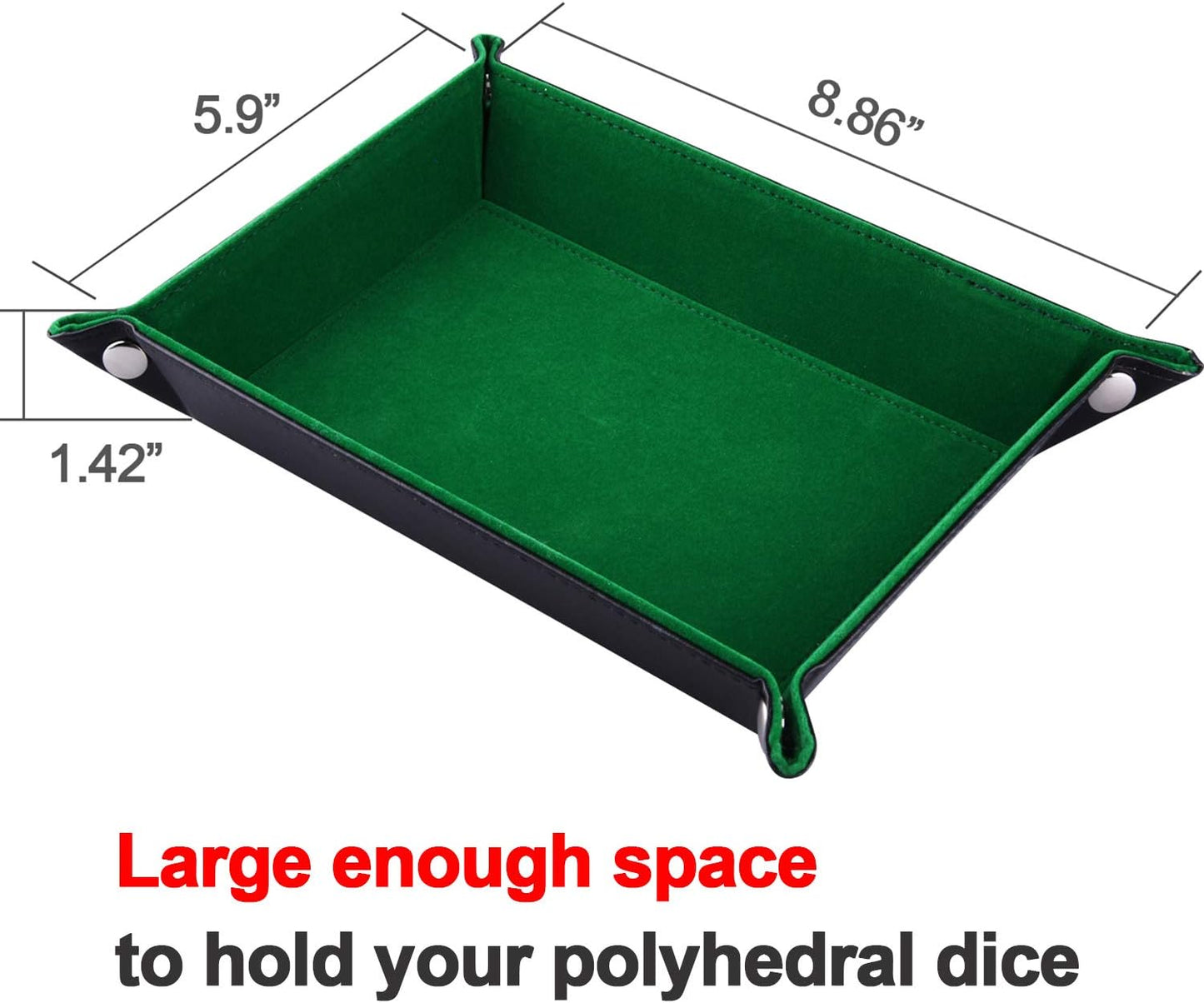 Rectangle Dice Tray Folding Green