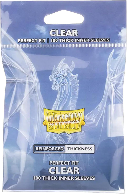 Dragon Shield Perfect Fit Thick Inner Sleeves (100 Sleeves) - Clear