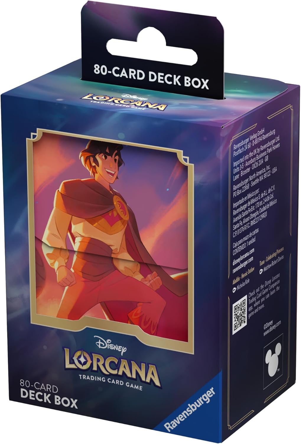 Lorcana TCG Deck Box: Aladdin – Heroic Outlaw (80 Cards)