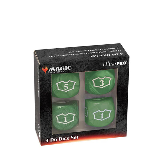 ULTRA PRO: 4 D6 Dice Set GREEN