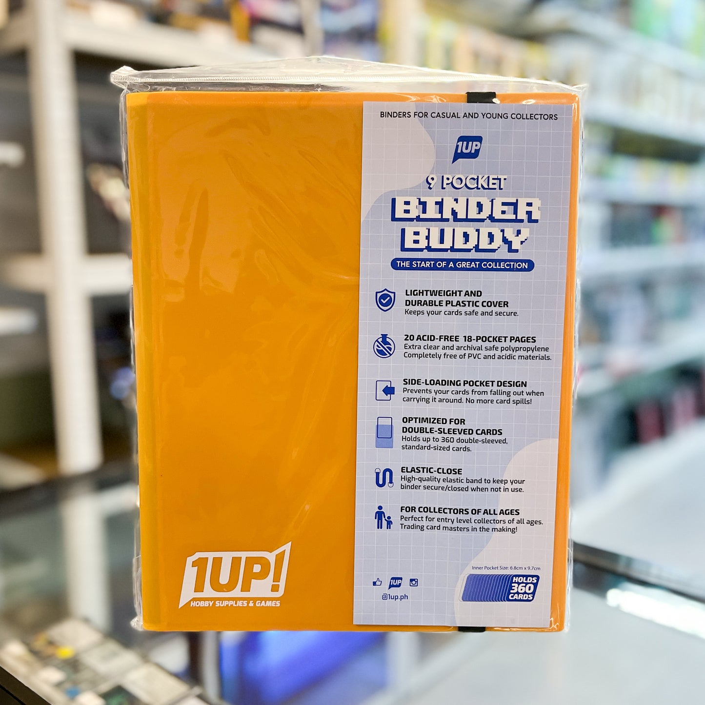 1UP 9-Pocket Strap Binder- Orange