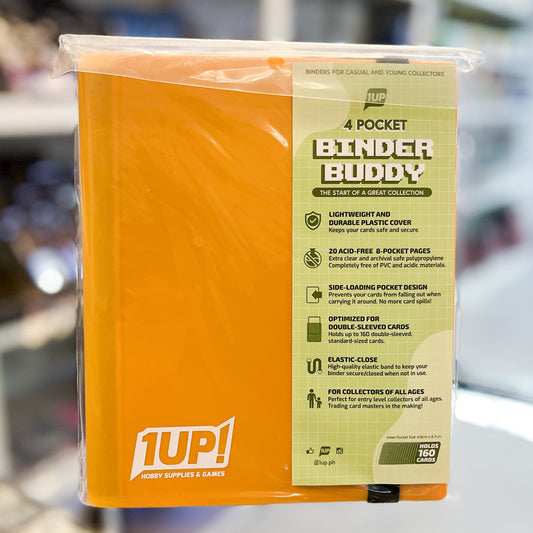1UP 4-Pocket Strap Binder- Orange