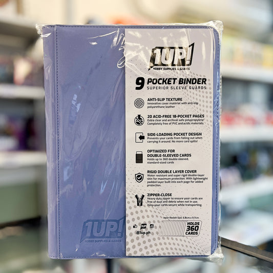 1UP 9-Pocket Zipper Binder - Powder Blue
