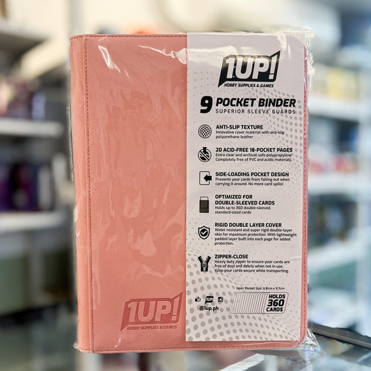 1UP 9-Pocket Zipper Binder - Powder Pink