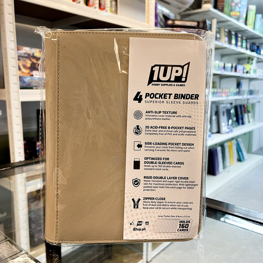 1UP 4-Pocket Zipper Binder - Light Grey
