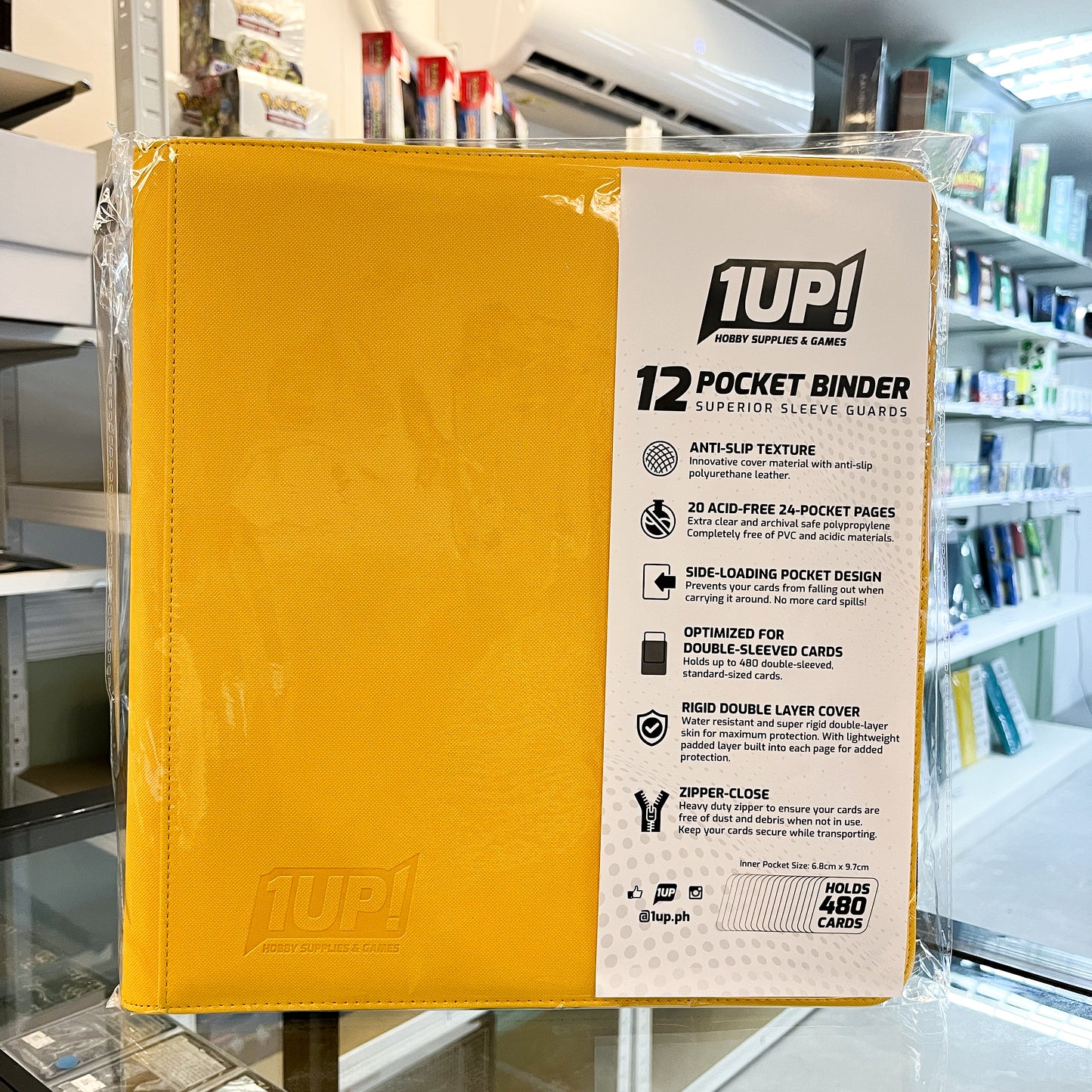 1UP 12-Pocket Zipper Binder - Yellow Gold