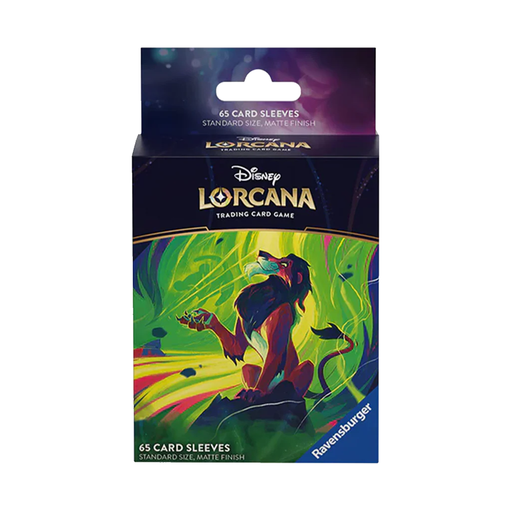Lorcana TCG Card Sleeve Pack - Scar - Azurite Sea (65 Sleeves)