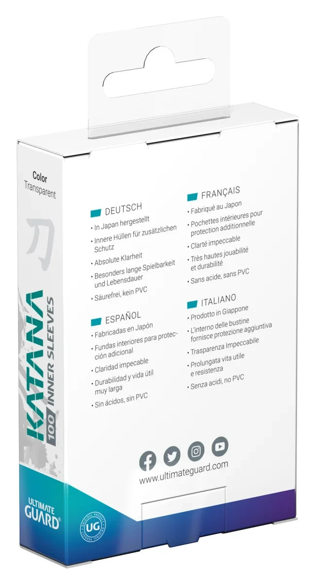 Katana Standard Size Inner Sleeves (100-Pack) - Transparent