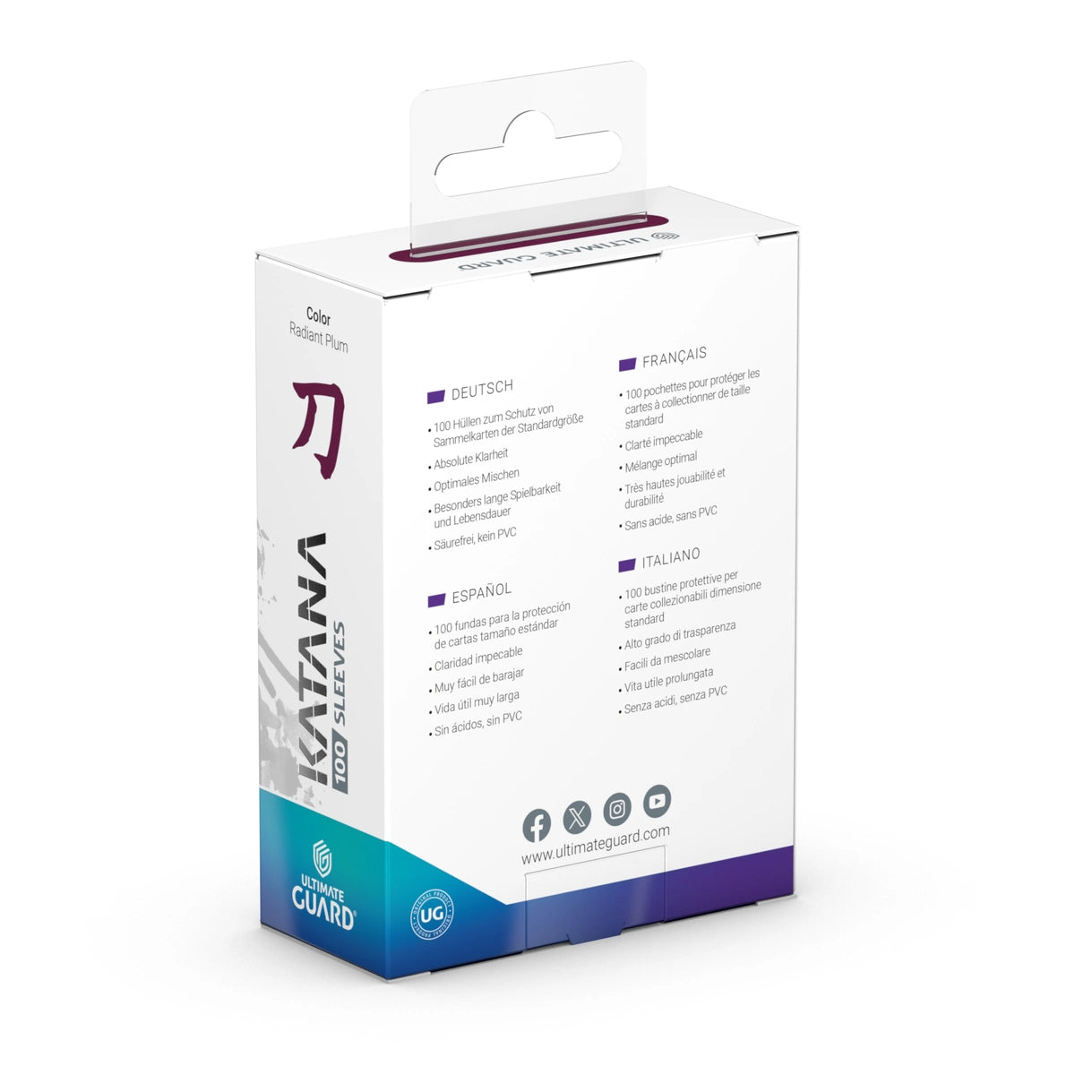 Katana 2019 Standard Size Sleeves - Radiant Plum (100-Pack)