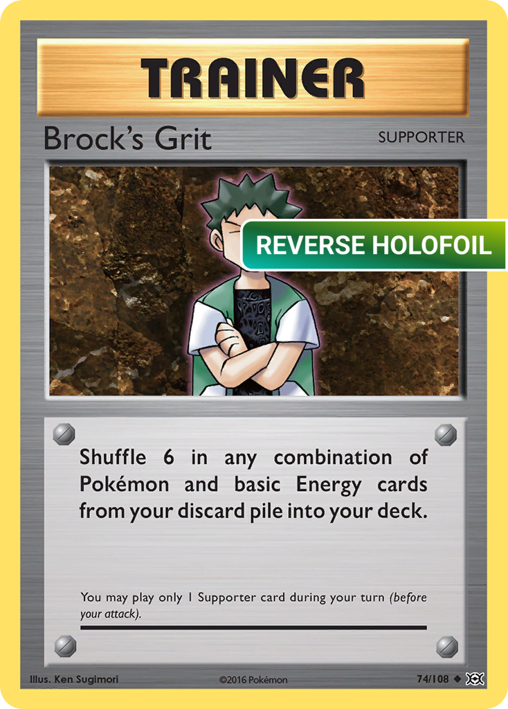 brock's grit pokemon card value - Brock39;s (107/108) - XY Evolutions Ultra Rare Card Type Pokemon - Sun & Moon