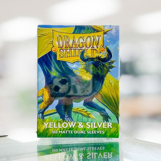 Dragon Shield Dual Matte Standard Sleeves - Yellow and Silver