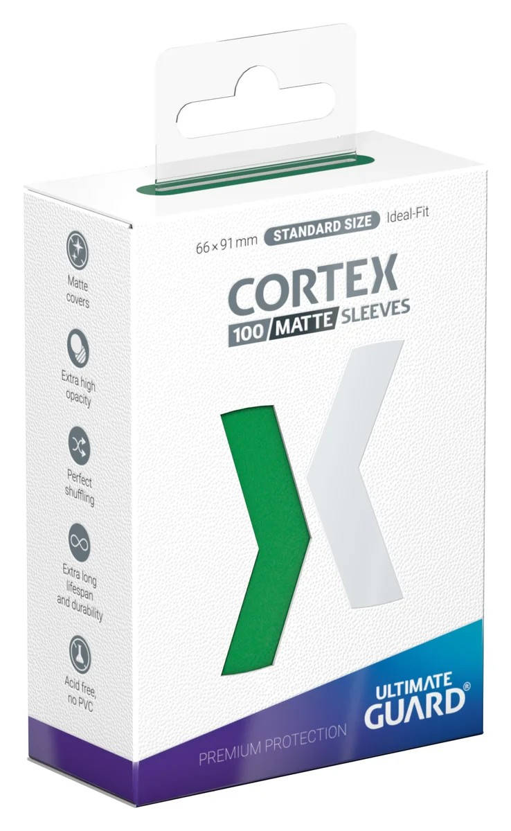 Ultimate Guard Cortex Matte Standard Sleeves - Green (100-Pack)