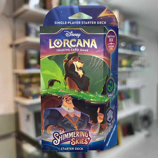 Lorcana Set 5 Shimmering Skies Starter Deck: Emerald and Steel Scar and Kronk