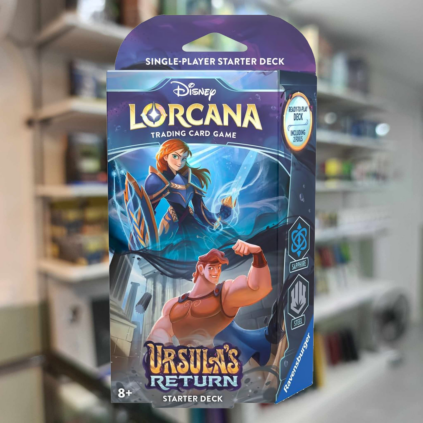Lorcana Set 4 Ursula's Return Starter Deck: Sapphire and Steel Anna and Hercules