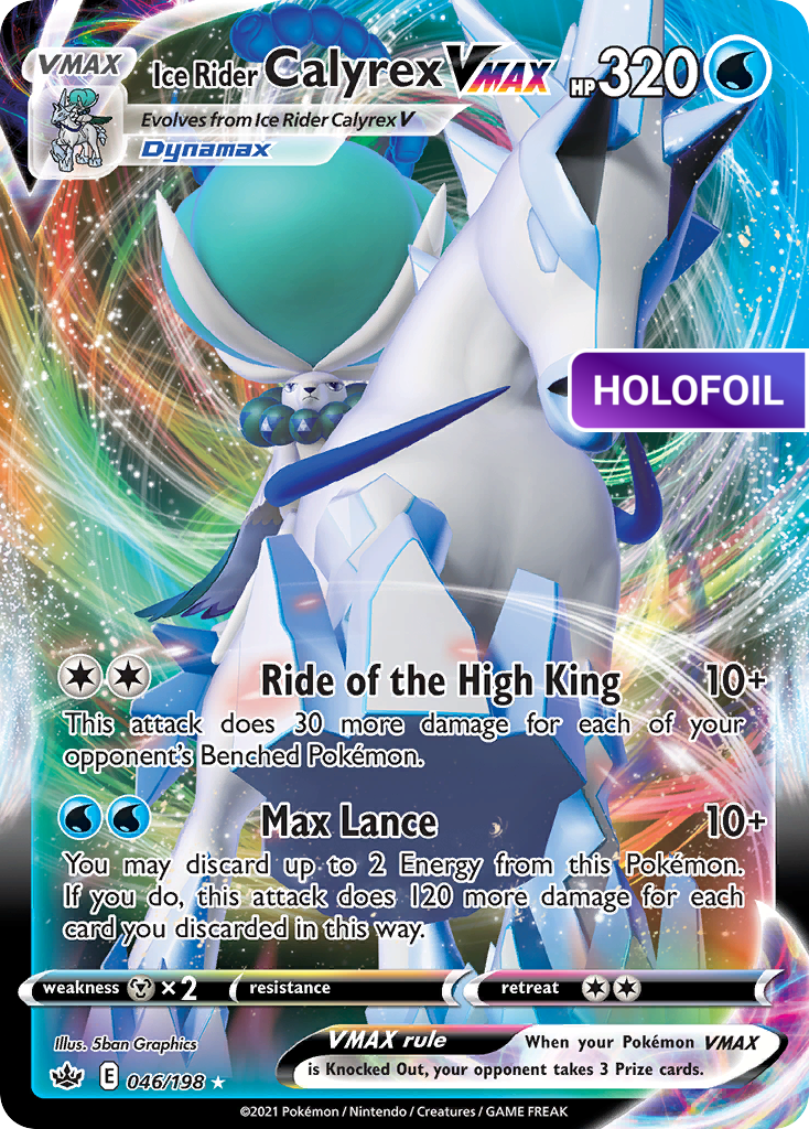 Ice Rider Calyrex VMAX (CRE) #046 [EN/H] s/o