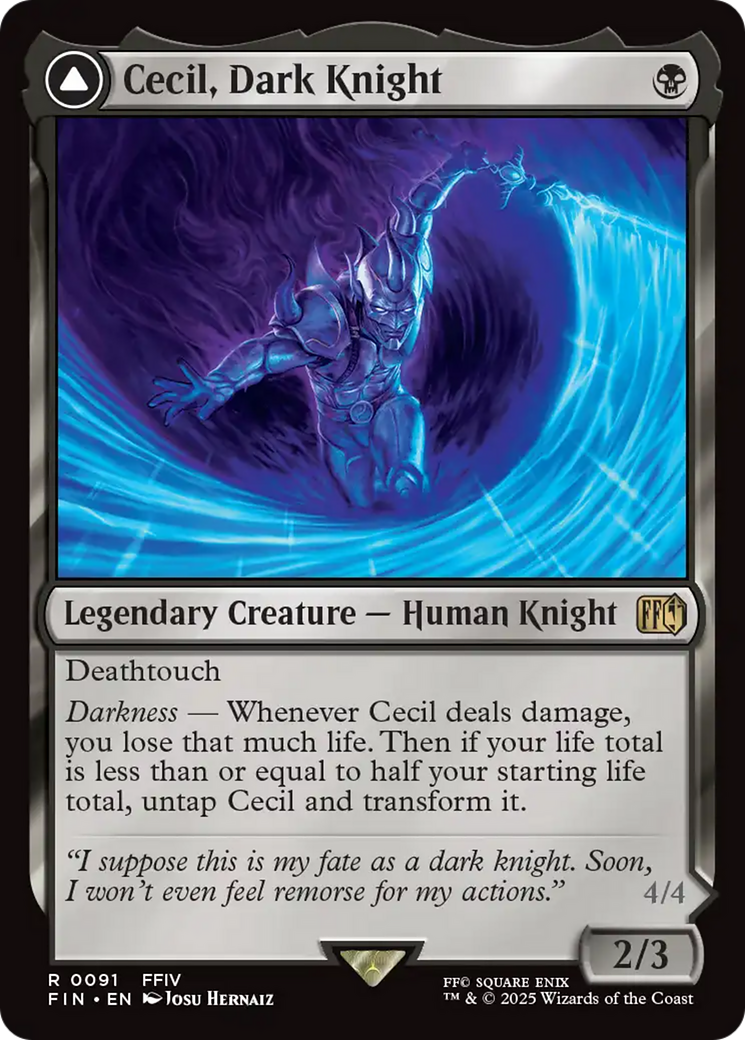 Cecil, Dark Knight // Cecil, Redeemed Paladin (FIN) #91 [EN/N] s/o