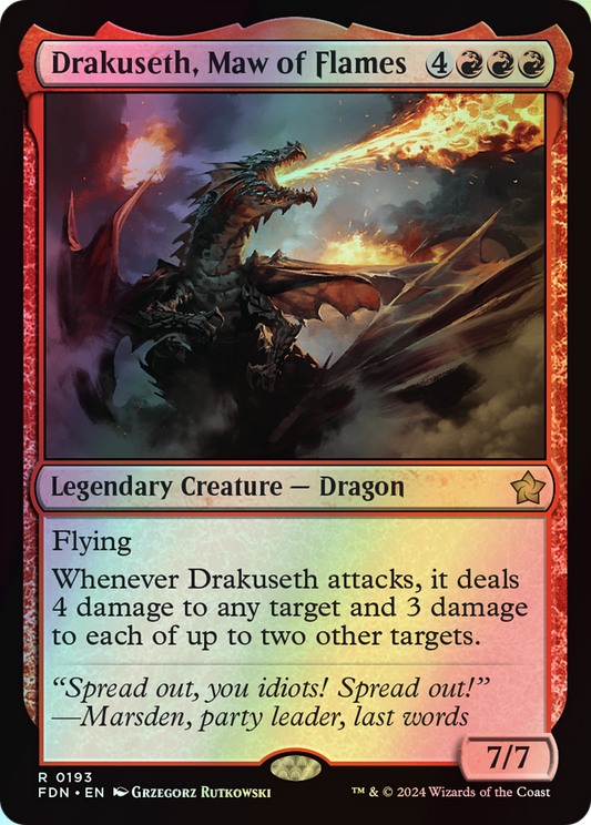 Drakuseth, Maw of Flames (FDN) #193 [EN/F] s/o