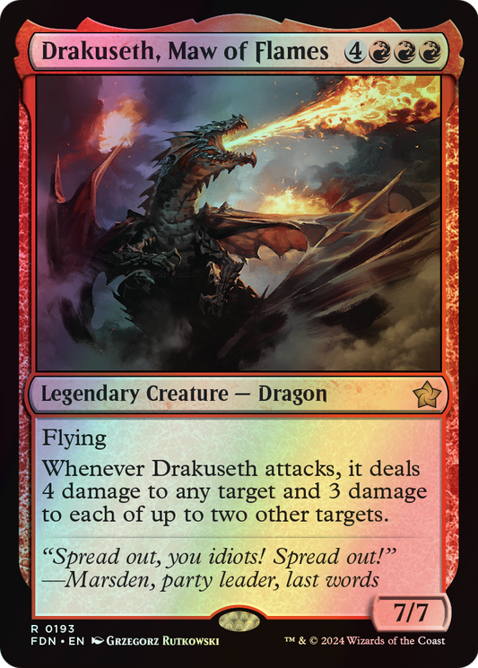 Drakuseth, Maw of Flames (FDN) #193 [EN/F] s/o