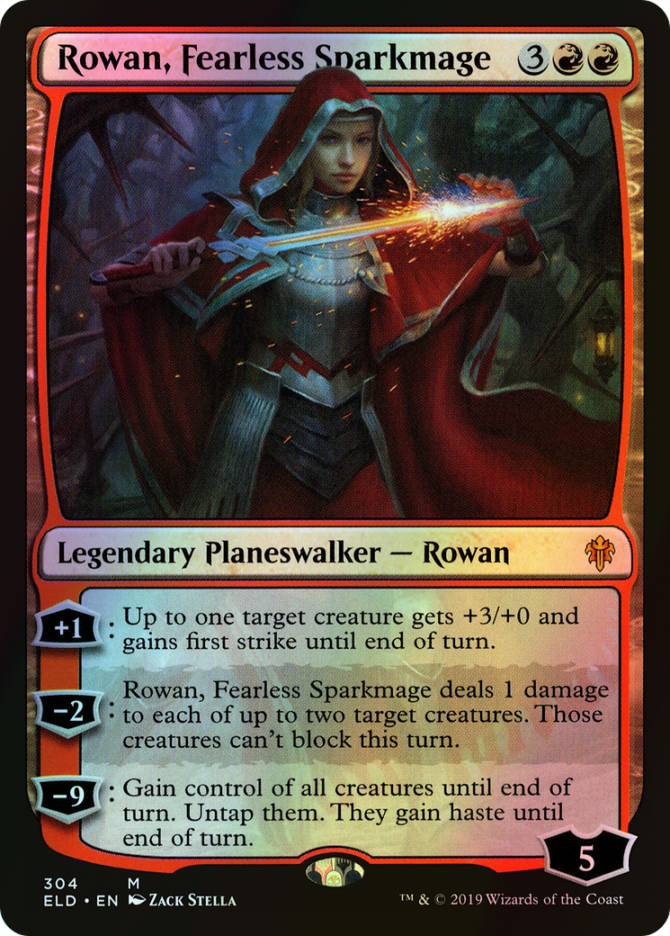 Rowan, Fearless Sparkmage (ELD) #304 [EN/F] s/o