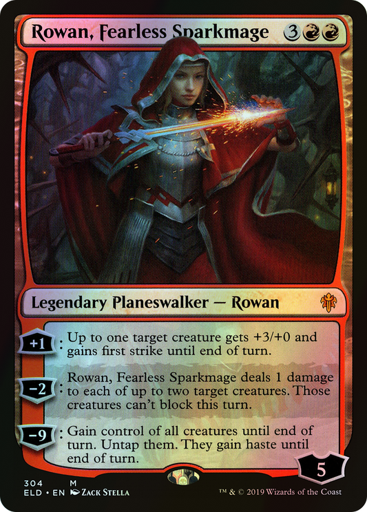 Rowan, Fearless Sparkmage (ELD) #304 [EN/F] s/o