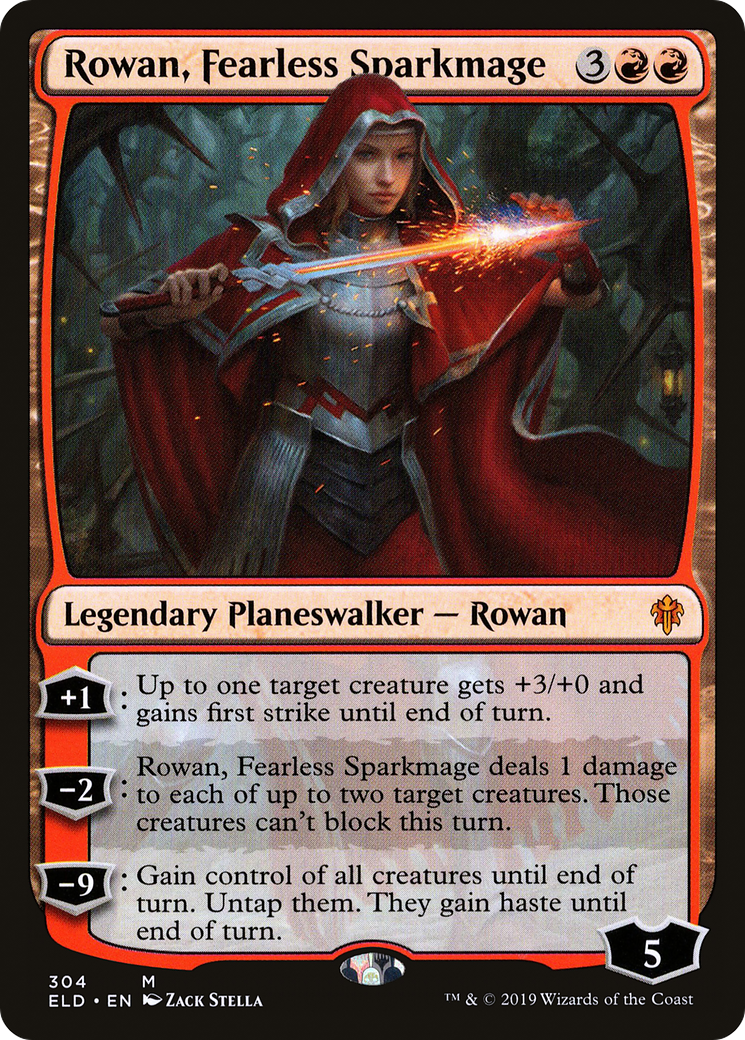 Rowan, Fearless Sparkmage (ELD) #304 [EN/N] s/o