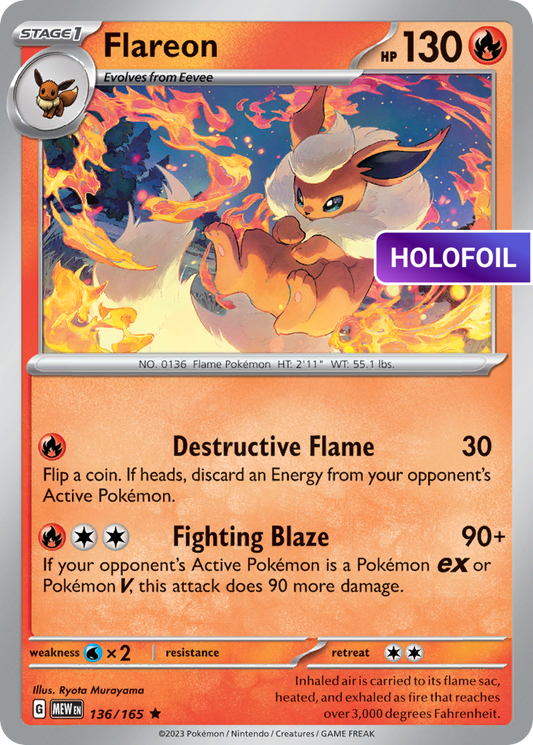 Flareon (MEW) #136 [EN/H] s/o