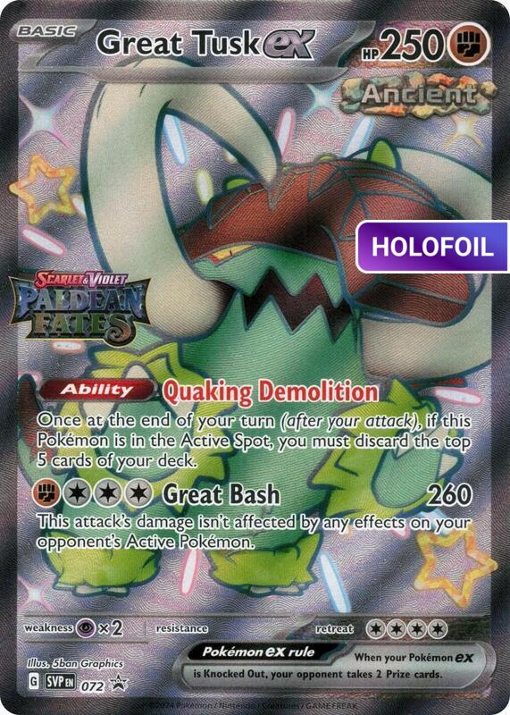 Great Tusk ex - 072 (Paldean Fates Stamped) (MCAP) #072_V3 [EN/H]