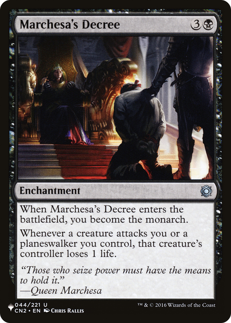 Marchesa's Decree (PLST) #CN2-44 [EN/N] s/o
