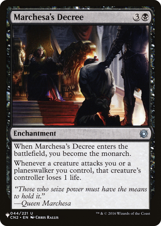 Marchesa's Decree (PLST) #CN2-44 [EN/N] s/o