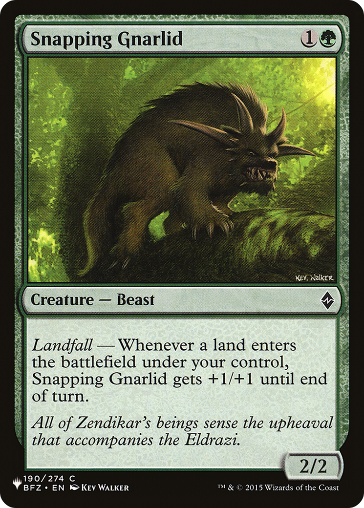 Snapping Gnarlid (PLST) #BFZ-190 [EN/N]