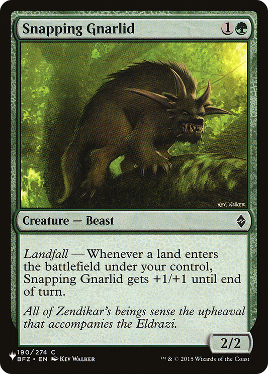 Snapping Gnarlid (PLST) #BFZ-190 [EN/N]