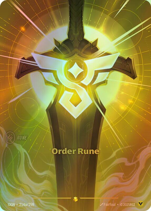 Order Rune (Alternate Art) (OGN) #214a [EN/F] s/o