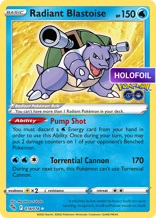 Radiant Blastoise (PGO) #018 [EN/H]