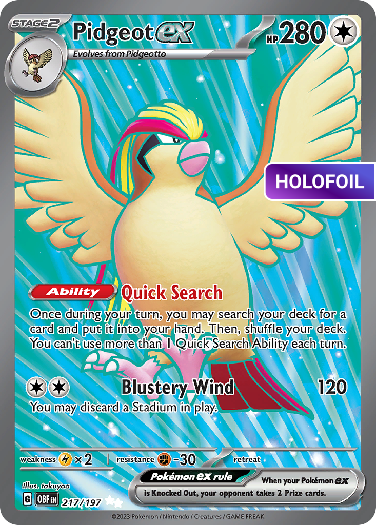 Pidgeot ex (OBF) #217 [EN/H]