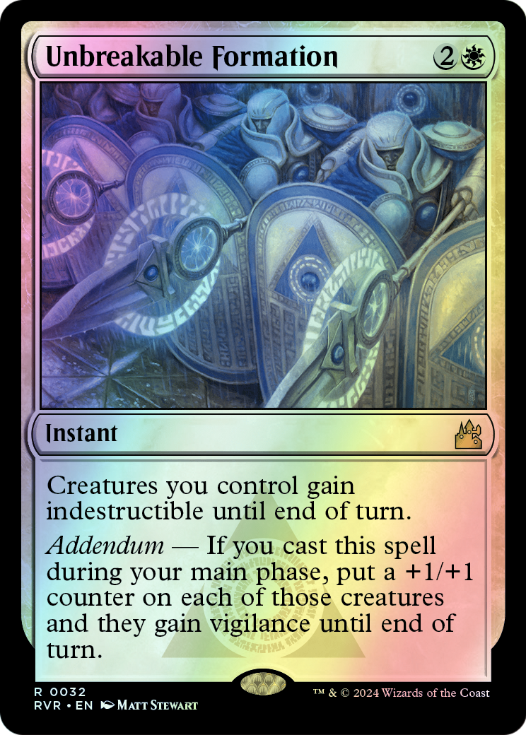 Unbreakable Formation (RVR) #32 [EN/F] s/o