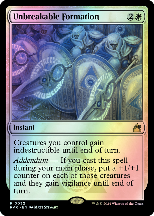 Unbreakable Formation (RVR) #32 [EN/F] s/o