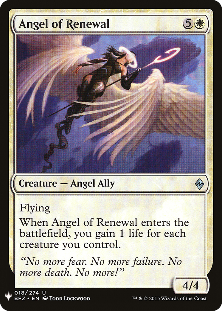 Angel of Renewal (PLST) #BFZ-18 [EN/N]