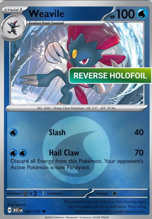 Weavile - 045/217 (Energy Symbol Pattern) (ASC) #045_V3 [EN/R]