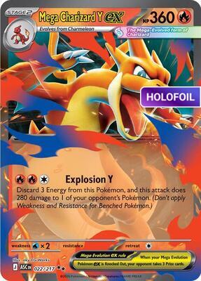 Mega Charizard Y ex - 022/217 (ASC) #022 [EN/H] s/o
