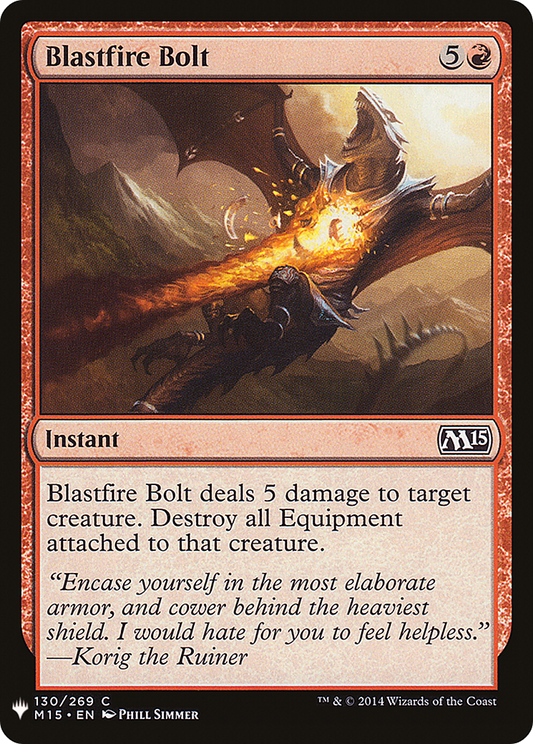 Blastfire Bolt (PLST) #M15-130 [EN/N]