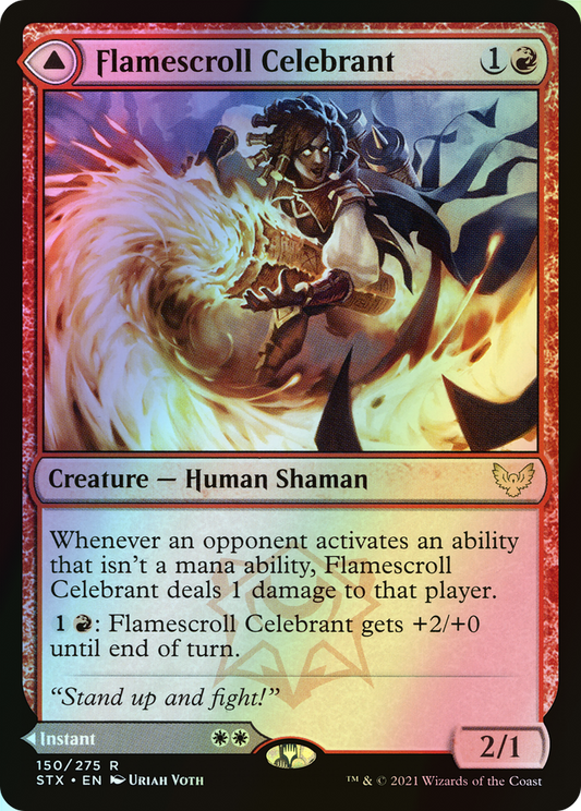 Flamescroll Celebrant // Revel in Silence (STX) #150 [EN/F] s/o