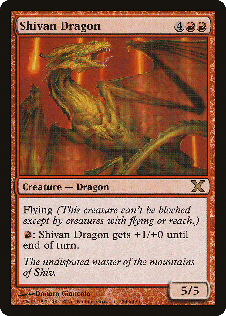 Shivan Dragon (10E) #230 [EN/N]