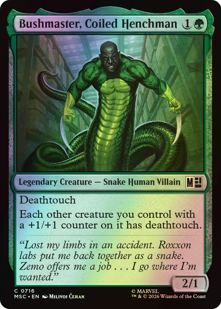 Bushmaster, Coiled Henchman (MSC) #716 [EN/F]