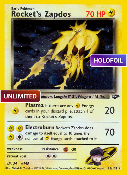 Rocket's Zapdos (G2) #015 [EN/UH]