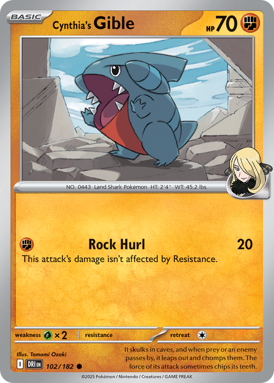 Cynthia's Gible (DRI) #102 [EN/N]