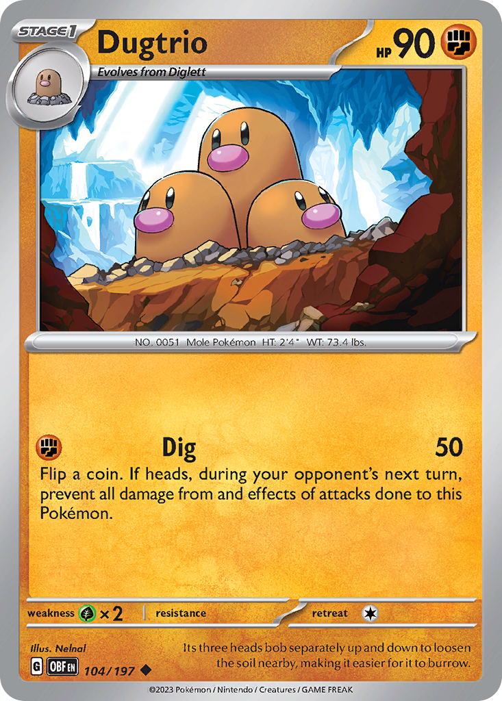 Dugtrio (OBF) #104 [EN/N]